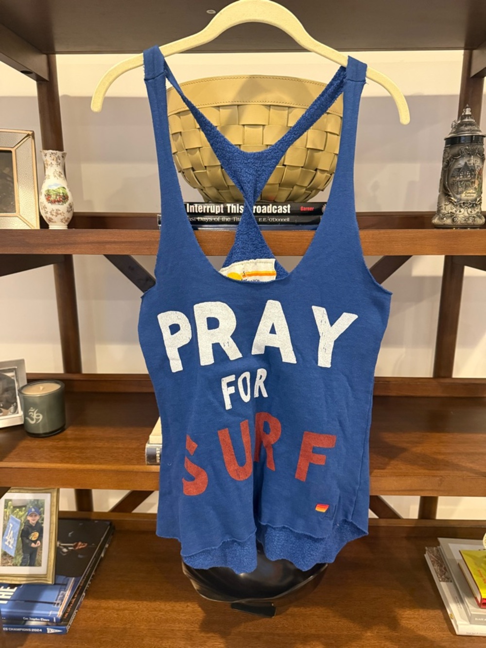 Rare Aviator Nation Pray for Surf Fleece Tank